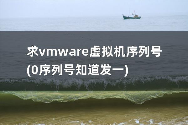求vmware虚拟机序列号(0序列号知道发一)
